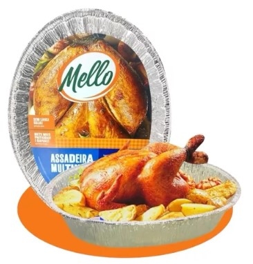 MELLO - ASSADEIRA 7500ML M OVAL (465X350X85) - CX.20UN