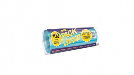 PACK LIXO TOP 100 LITROS AZUL 75X105 RL 15 UN