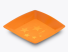 PLASTILANIA - PRATO PEQUENO SQUARE NEON LARANJA - CX.40X10UN
