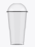 PLASTILANIA - COPO 300ML CRYSTAL BELLO C/TAMPA BOLHA - CX 16X20UN