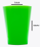 PLASTILANIA - COPO PIC-200 VERDE NEON - CX.60X10UN